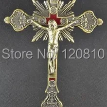 Смотреть коллекция Старый Коллекционирование Оформлен Ручная Медь Carving Иисуса На Кресте Большая Статуя 07