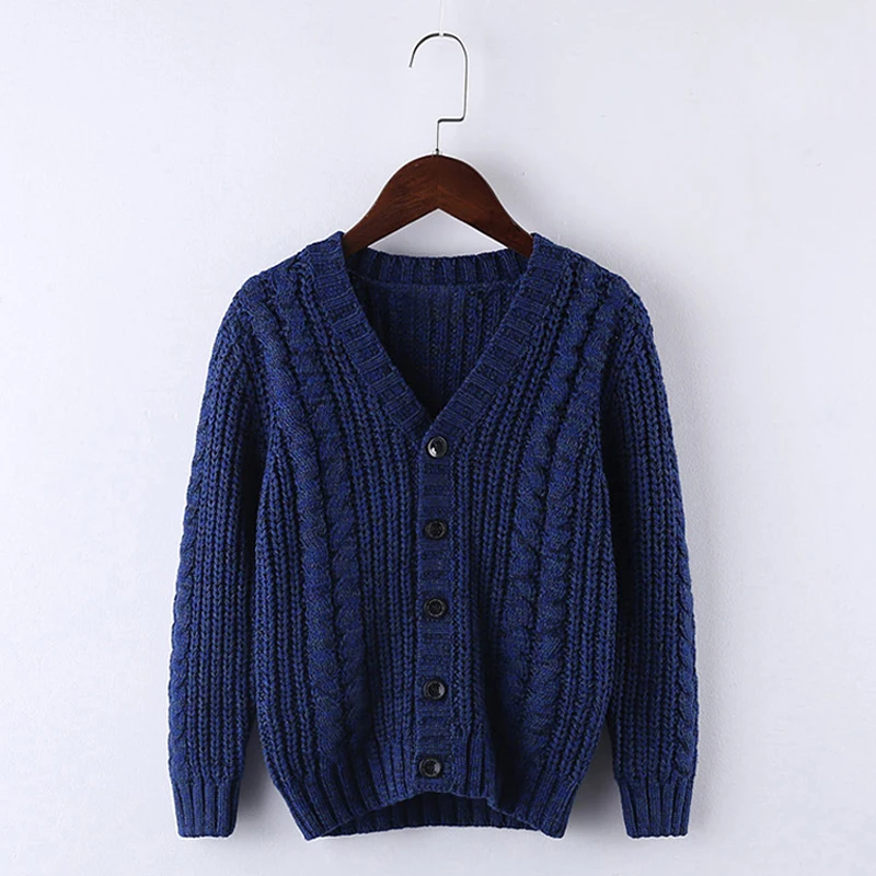 Детская одежда теплый свитер с v-образным вырезом Новые осенне-зимние свитера для