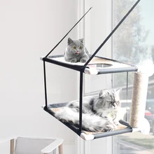 Балконный гамак для кошек, подшипник 20 кг, солнечное сиденье для кошек, непромокаемая тканевая кровать для кошек, матрас для скалолазания, однослойный, двойной