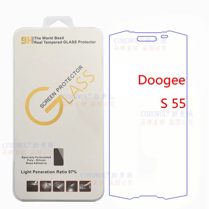 

2.5D 0.26mm 9H Premium Tempered Glass For Doogee S55 Phone Screen Protector protective film For Doogee S55 S 55 Glass Film