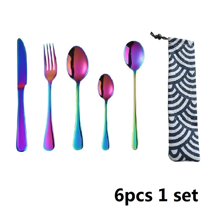 Rainbow flatware set 1