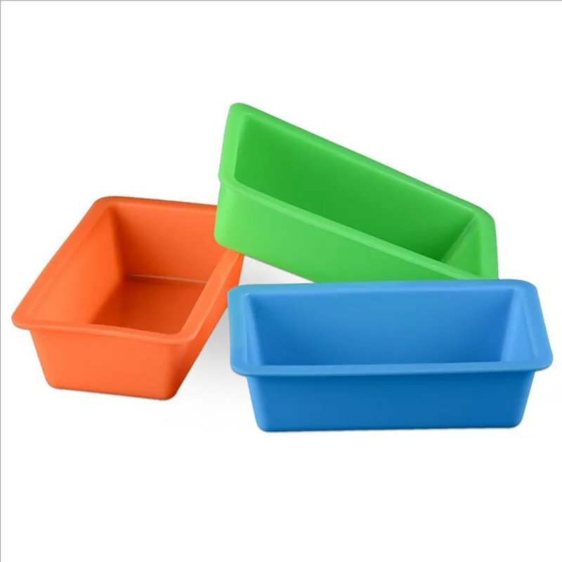 

New Bakeware Kitchen Mini Trumpet Rectangular Non-stick Toasted Bread Soap Silicone Decorating Mold For Chocolate Baking Tool