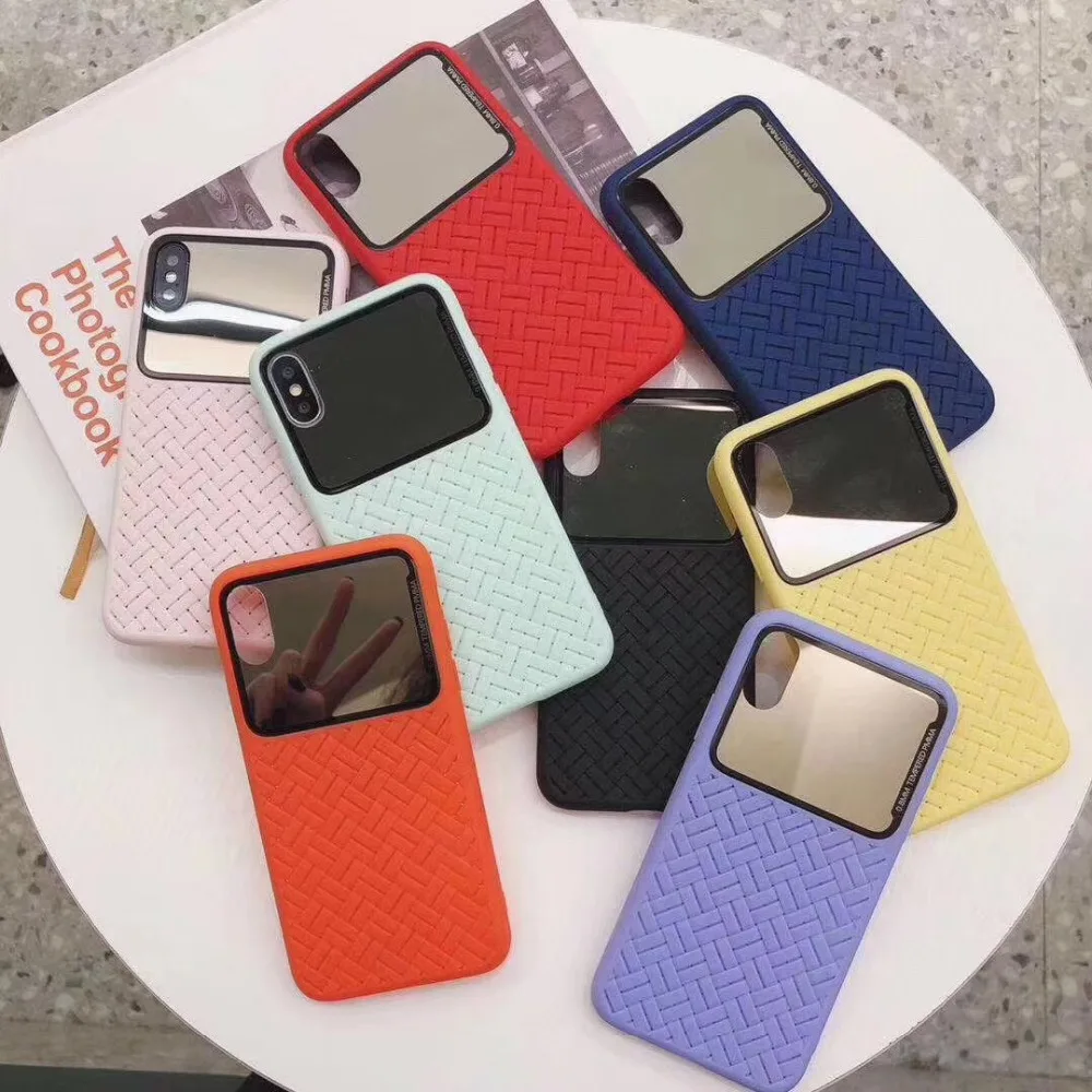 Модный Роскошный ткацкий чехол для iPhone 6 6s 7 8 Plus X XR XS Max зеркальный телефона |