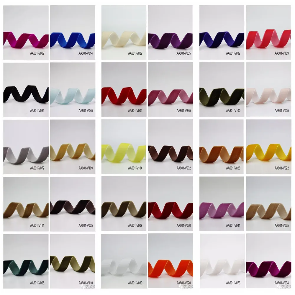 

5yards Lot 5/8" 16mm Quality Soft Velvet Ribbon Single Face Wedding Party Decoration Gift Wrapping Hair Bowknot DIY