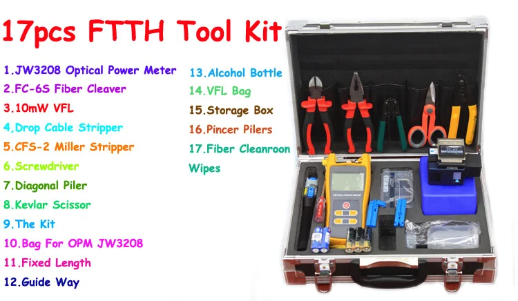 17pcs ftth tool kit 1