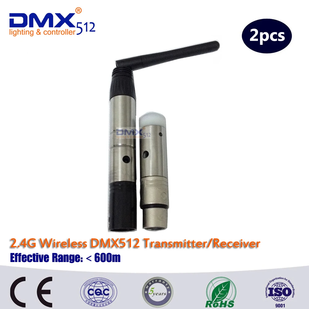 

DHL Free Shipping 2.4GHz Wireless DMX Controller 1pcs transmitter and 1pcs Small size wireless receivers dmx lighting system