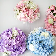 Silk Flower Ball Artificial DIY Rose Hydrangea Flower Strip Wedding Roman Column Decoration Hotel Shop Window Table Accessorie Silk Flower Ball Artificial DIY Rose Hydrangea Flower Strip Wedding Roman Column Decoration Hotel Shop Window Table Accessorie
