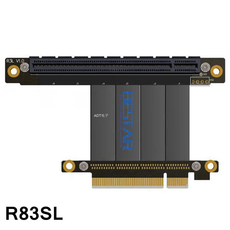 Riser Gen3 0 Pci E Pcie X8 To Pcie X16 Graphics Card Extension Riser Ribbon Cable Elbow Design 64g Bps Pci Express 8x 16x Pcie X16 Pcie X8pci Express 8x Aliexpress