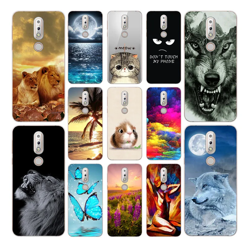

Coque Nokia 7.1 Case Shockproof Soft TPU Cartoon Cat Printed Back Cover Case For Nokia 7.1 Phone Cases