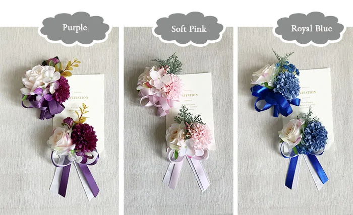Wedding Accessories wrist corsage Boutonnieres (6)