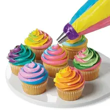 1pc Useful Silicone Icing Piping Bag Nozzle Converter 3 Hole 3 Color Cream Coupler Cake tips DIY Cake Decorating