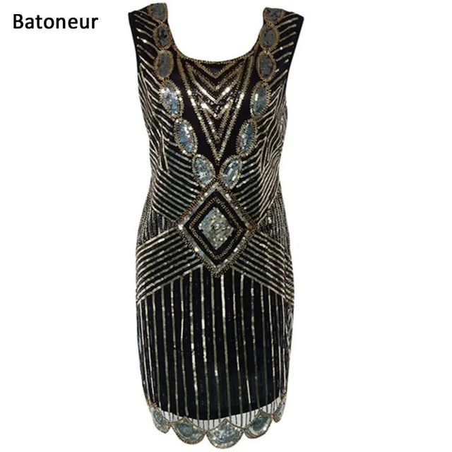 Gold Inspired Fler Dress Roaring 20s Pretty Guide Women 1920s Gold Inspired Fler Dress Roaring 20s Pretty Guide Women 1920s Gatsby Sequin Dresses Art Deco Scalloped