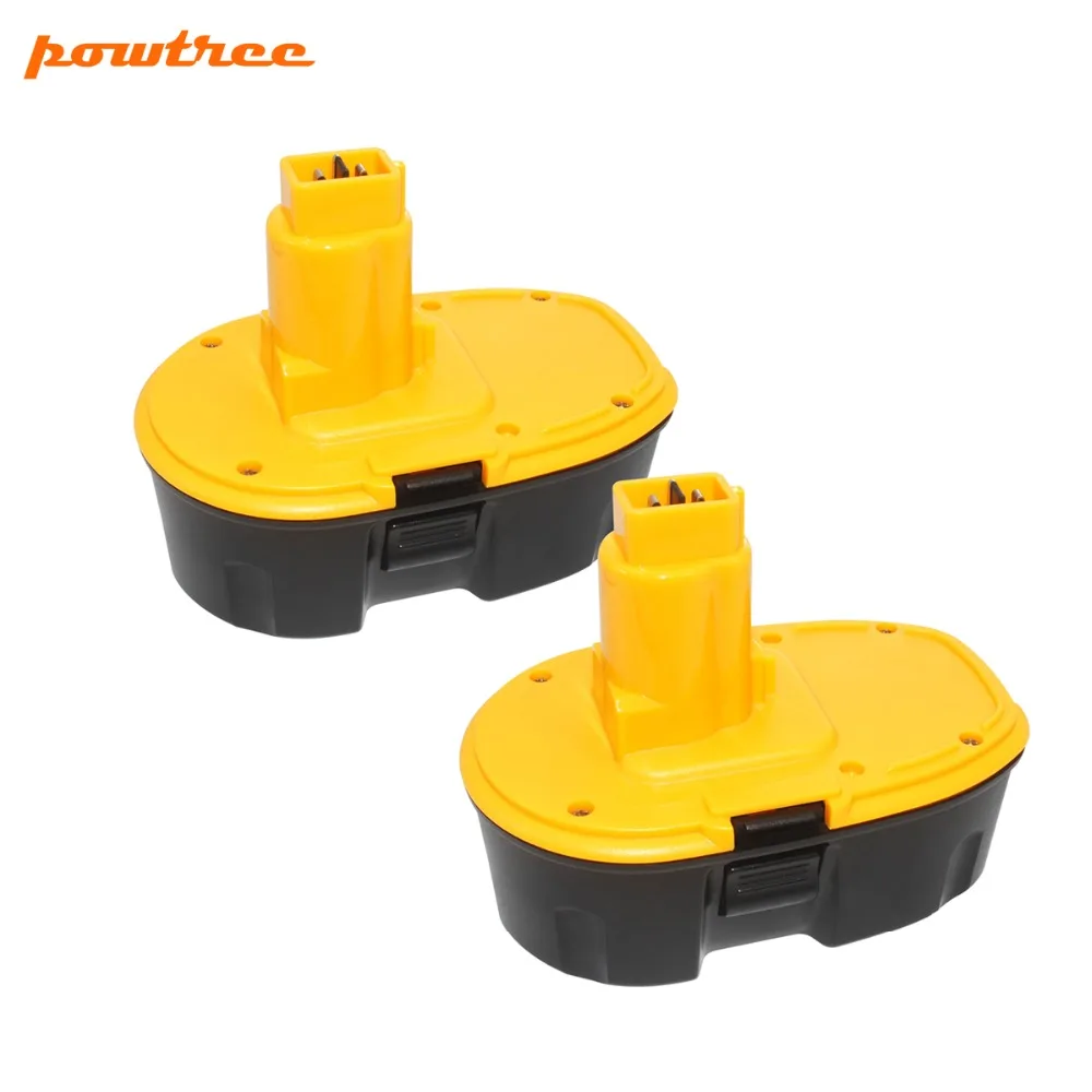 Powtree 2 шт 2000 mAh 18 V DC9096 Ni-MH Перезаряжаемые Батарея для Dewalt DE9039 DE9095 DE9096 DC020 DC212 DC212B DE9039 DE9095