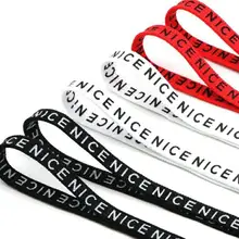 Новые шнурки с двойным принтом и буквенным принтом, хлопковые шнурки на плоской подошве 90 см/100 см/120 см, спортивные шнурки для кроссовок