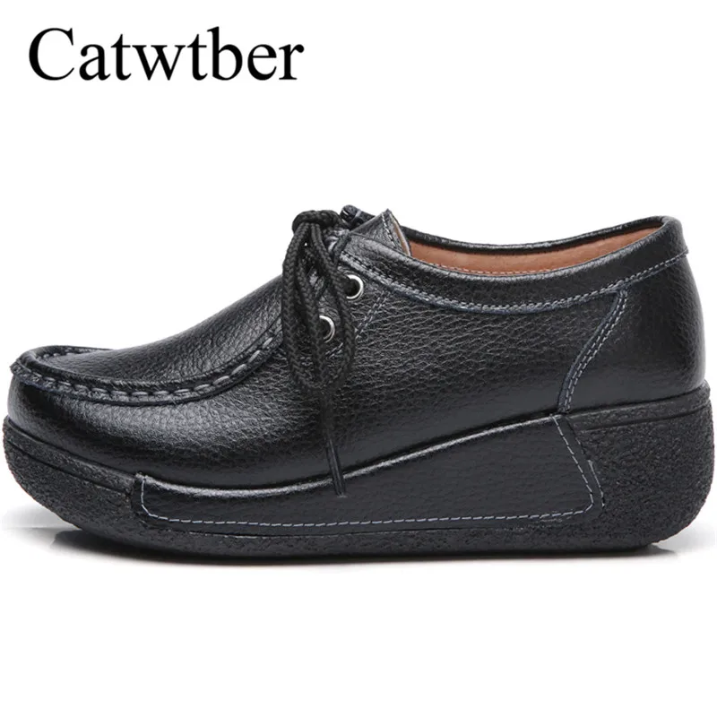 

Catwtber Brand Spring Women Platform Shoes Woman Brogue Patent Leather Flats Lace Up Footwear Female Flat Oxford Shoes For Women