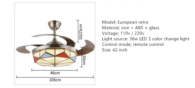 Европейский роскошный светодиодный потолочный вентилятор stealth, американский Ретро, гостиная, столовая, спальня, потолочные вентиляторы 110 v/220 vVentilador de teto