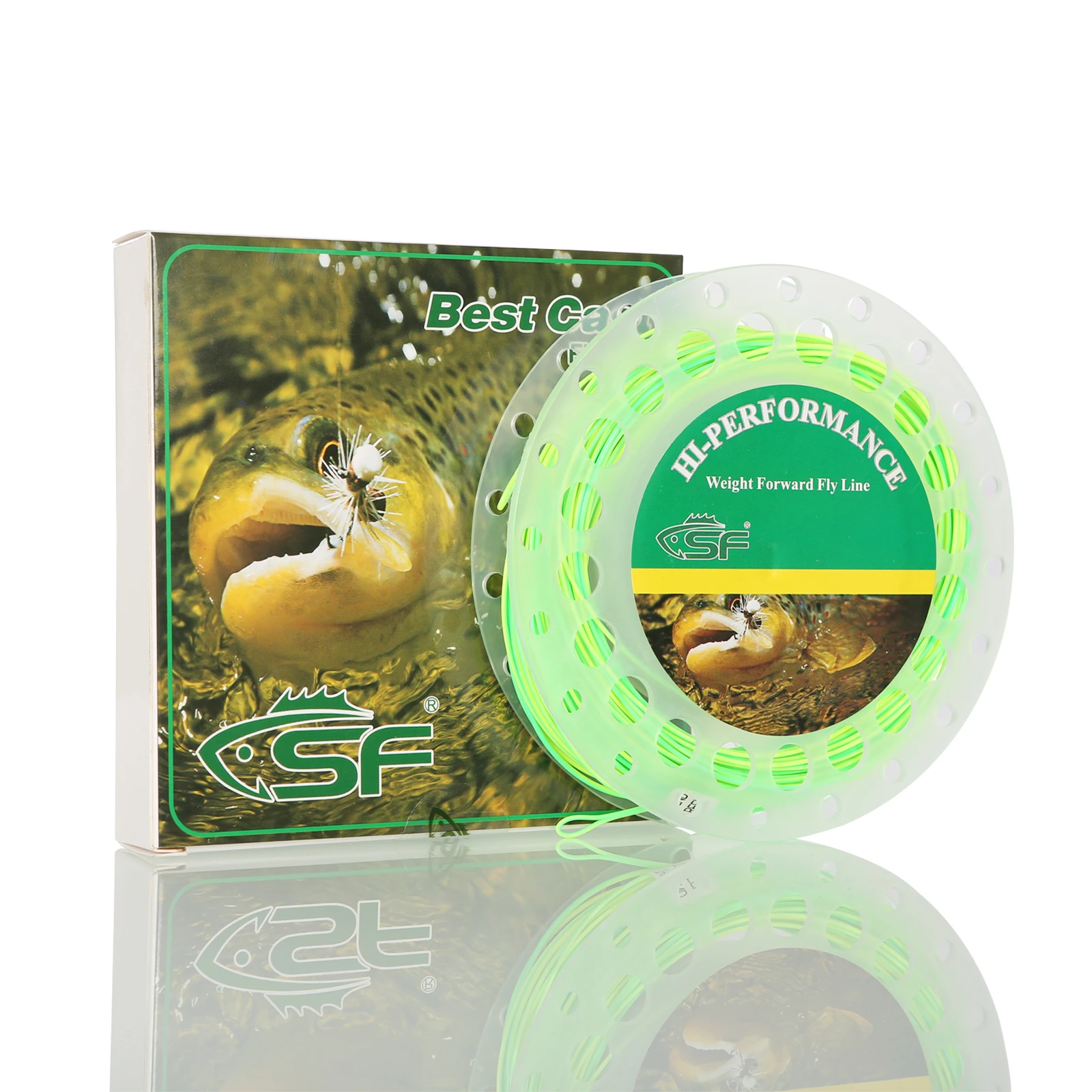 SF Fly Line All-Viz Bi-color Вес вперед плавающий Fly Fishing LineFluro желтый/озеро синий 100FT WF 4 6 7 8 9 F