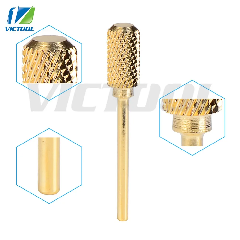 

Tungsten Drill Bit Nail Grinder Nail Beauty Rotary Burr 24K Gold Plated For Electric Manicure Drills Machines 41