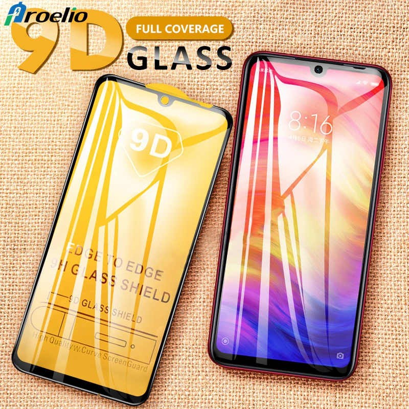 

Proelio 9D Ultra Thin Full Cover Tempered Glass For Xiaomi Redmi Note 7 6 Pro Mi 9 SE A2 8 Lite Play Screen Protector Glass Film