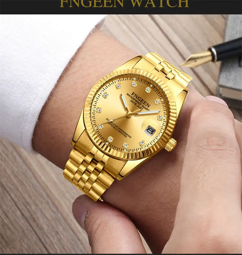 gold Rolex men watch 194803