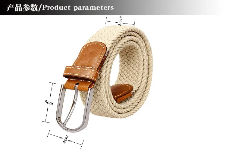 men's belts Men Women Casual Knitted Pin Buckle Belt Woven Canvas Elastic Stretch Webbing for Jeans Fashion Men's  Expandable work belts for men