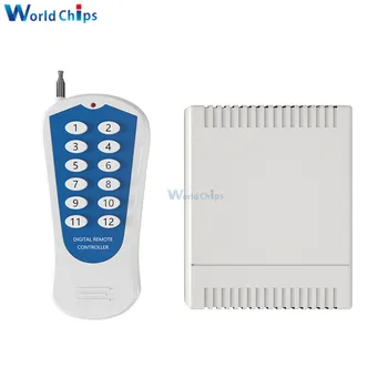 

1 Set 12V DC 12 Channel Relay Module Wireless 315MHz RF Remote Control Switch Transmitter + Receiver Digital Remote Controller