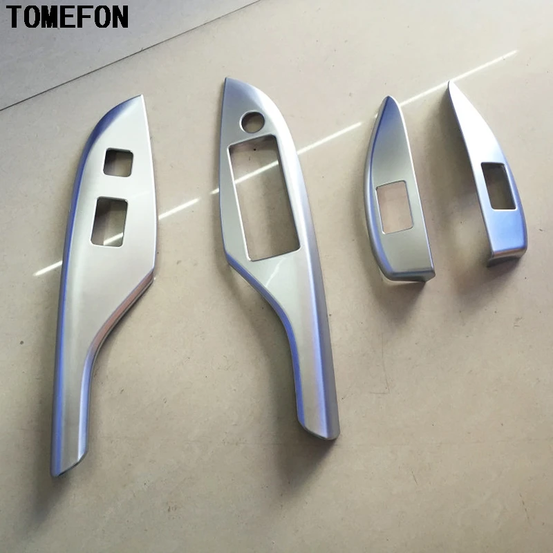 

ABS Chrome For Toyota Sienna 2010-2016 Third Generation Car Inner Window Lifter Button Decoration Sticker Armrest Control Cover