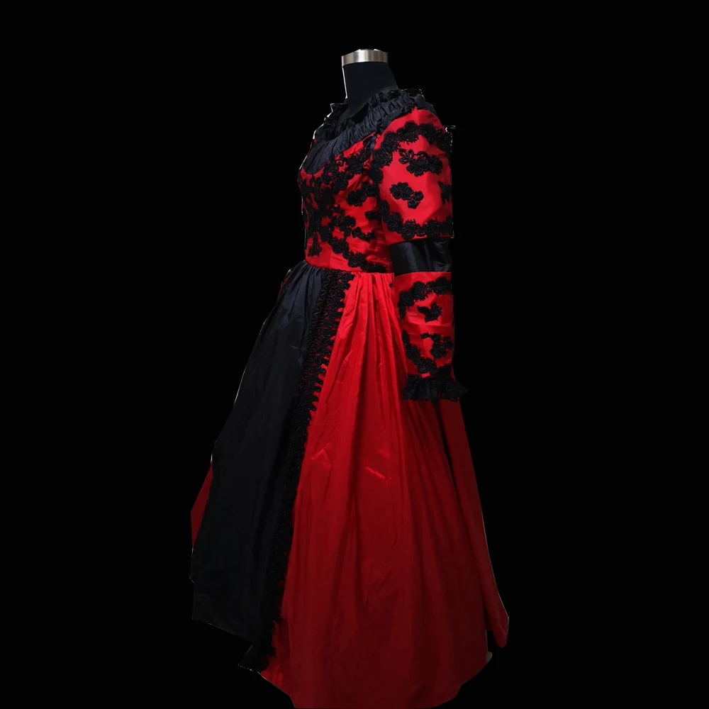 

New red Vintage costumes 18th Duchess Retro medieval Renaissance Reenactment Theatre Civil war Victorian dress D-342