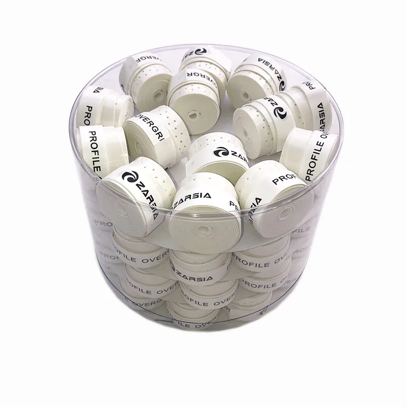 10pcs ZARSIA White color Tennis Racket Grip Anti-skid Sweat perforated Badminton Grips Racquet Viscous Overgrips