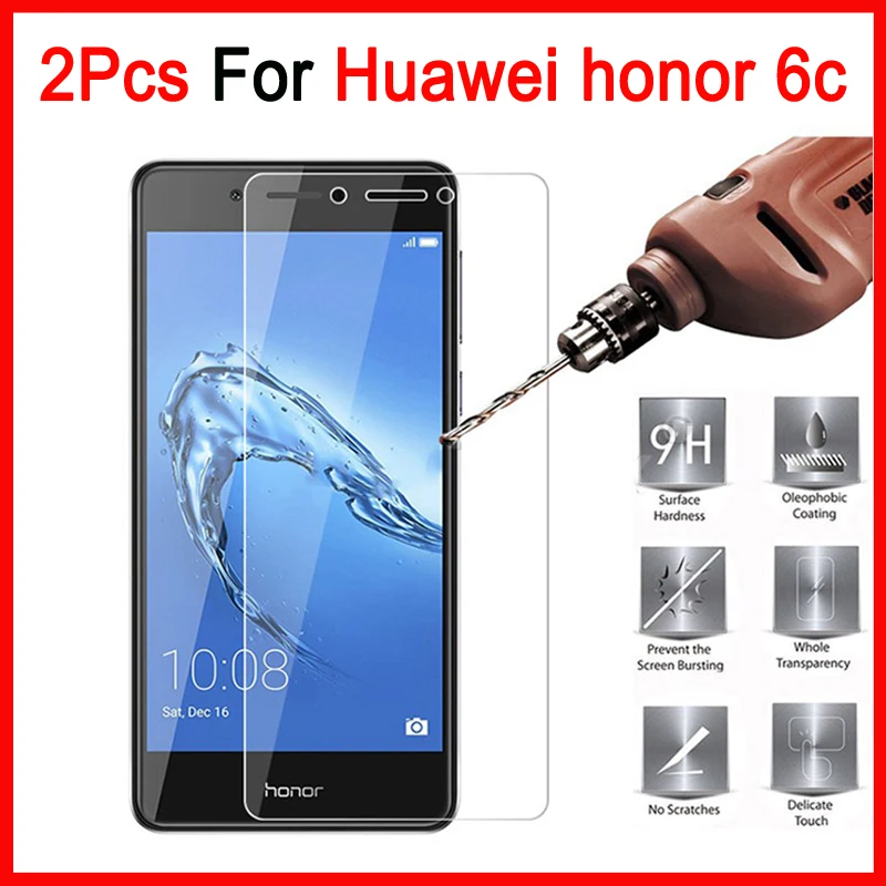 

2Pcs Tempered Glass For Huawei Honor 6C DIG-L21 Screen Protector For Huawei Honor6C 6 C DIG-L01 Proof-Guard Protective Film Case
