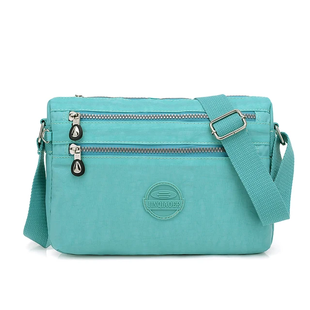 Fashion Women Shoulder Bag Casual Nylon Crossbody Bag Messenger Multilayer Bags Female Handbags Bolsos Sac A Main green