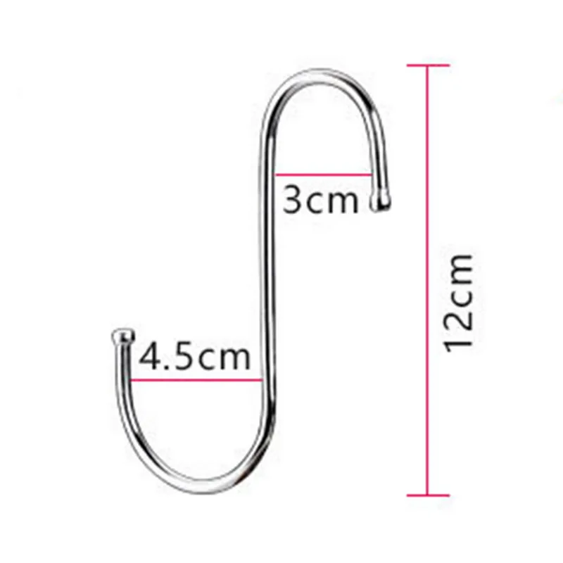 Мощная вешалка из нержавеющей стали s-образный крючок для кухни, ванной, вешалка для одежды, крючки, держатель застежки, крючки для горшка