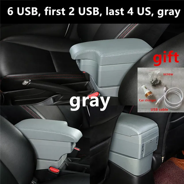 For Ford Fiesta Armrest Box Fiesta Mk6 7 Universal Car Central Armrest Storage Box Modification Accessories Armrests Aliexpress