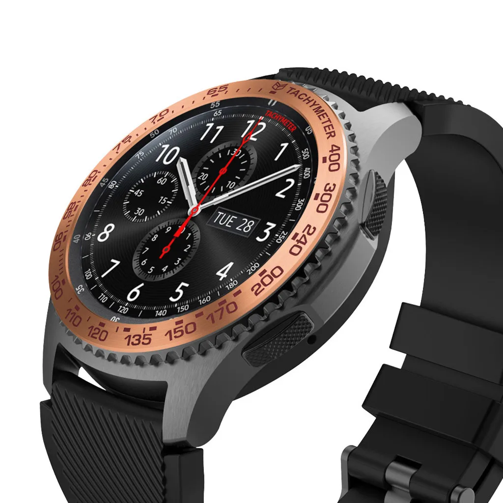 

Smart Watch Accessories Protective cover For Samsung Gear S3 Frontier Scale Watch Ring Adhesive Cover Anti Scratch Metal