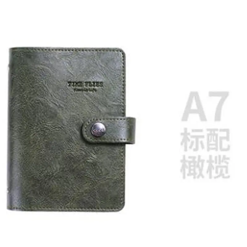 2018 Yiwi A7 PU Leather Loose leaf Planner Pink Green Black Binder Spiral Vintage Diary Notebook 2018 Yiwi A7 PU Leather Loose leaf Planner Pink Green Black Binder Spiral Vintage Diary Notebook