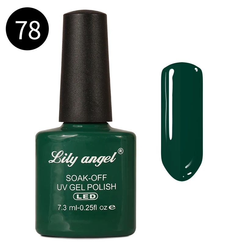 Lily angel стойкий замачиваемый 7,3 мл 110 цветов УФ-гель для ногтей Светодиодный УФ-лампа Гель-лак Полупостоянный цветной гель для ногтей 77-110 - Цвет: 78