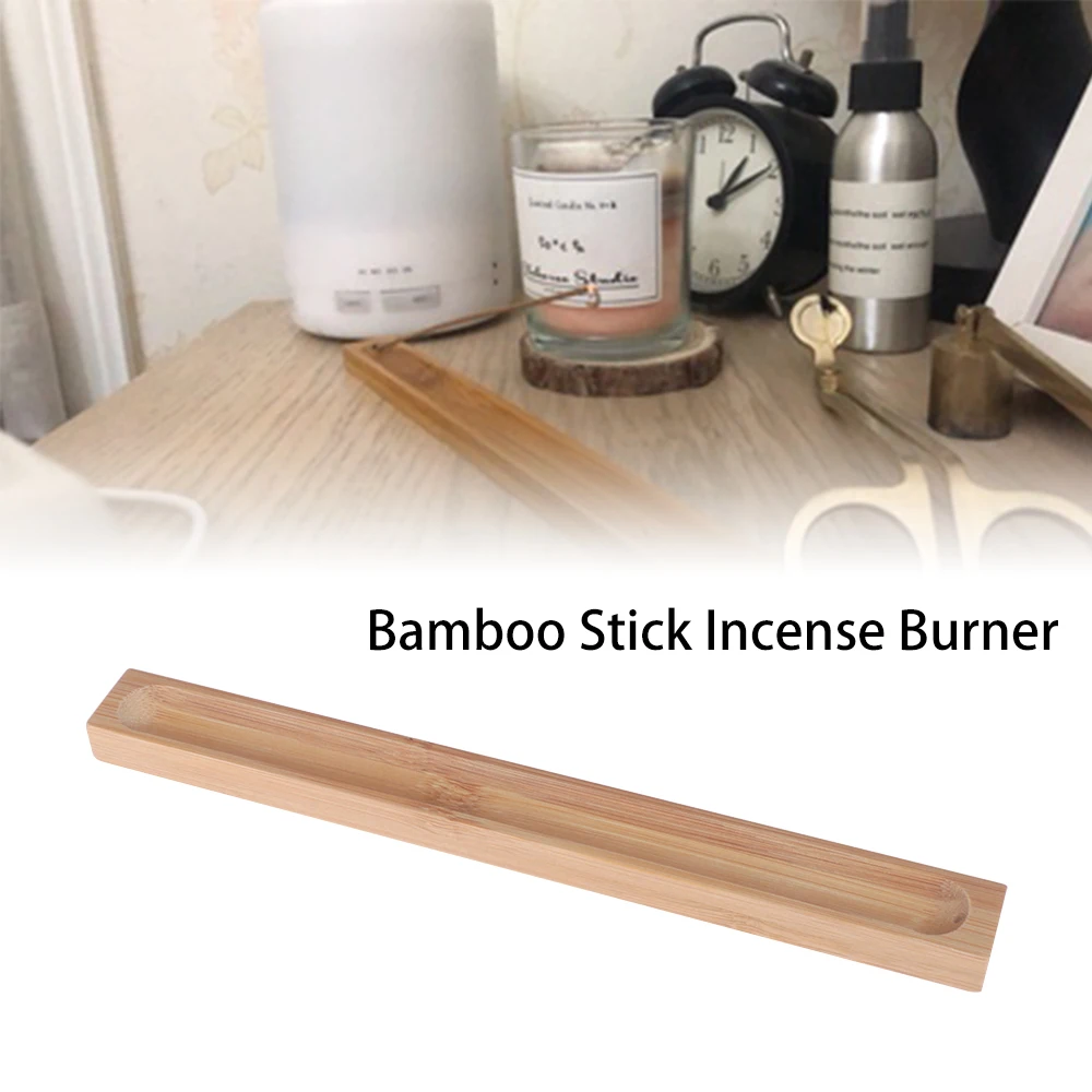 

2019NEW 1PC Incense Censer Stick Holder Ash Catcher Natural Wooden Bamboo Board Elegant Handmade Home Decoration Incense burner