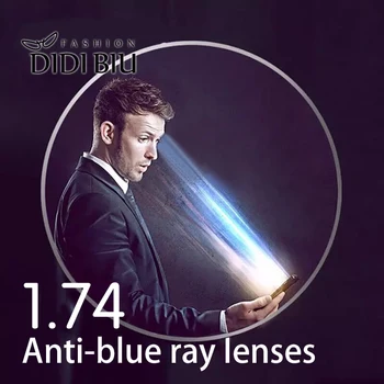 

Anti Blue Ray 1.74 Aspheric Eye Glasses Lens Myopia Prescription Lenses Clear Lens CR39 Optical Eyeglasses Diopters Sight U05