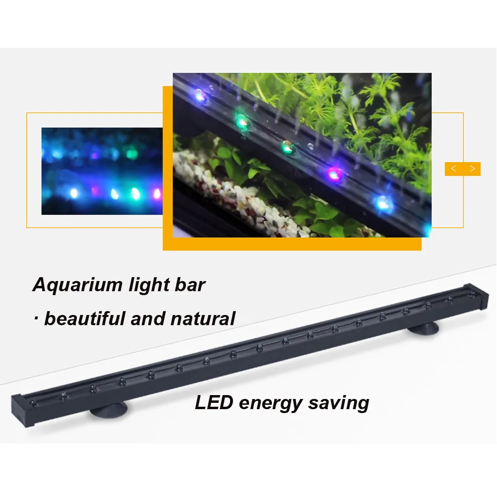 

Waterproof Submersible Aquarium Fish Tank RGB LED Light Bar Strip Lamp 45/55CM Home decor Best Selling High Quality