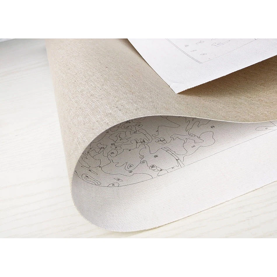 CHENISTORY Frame Diy Paint By Numbers Kits Acrylic Wall Art Home Decors Moon Landscape Modern Coloring By Numbers For Diy Gift