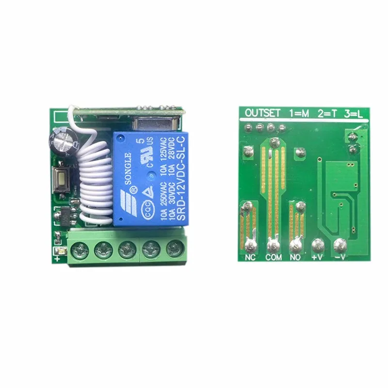 433Mhz-Universal-Wireless-Remote-Control-Switch-DC-12V-1CH-relay-Receiver-Module-and-RF-Transmitter-433 (1)