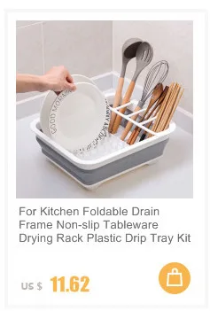Для кухни Складная сливная рама Нескользящая посуда сушилка пластиковый поднос для капель кухонный Органайзер миска тарелка коробка для хранения полка