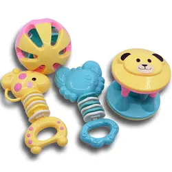 Прорезыватель игрушки Детские Симпатичные кроватки погремушка гибкие учебной деятельности зубной щетки Развивающие детские игрушки 0-12