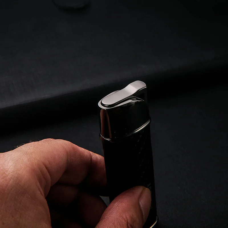  Dermis Windproof Gas Lighter Butane Metal Straight Torch Lighter Creative Petrol Lighter Gadgets Fo