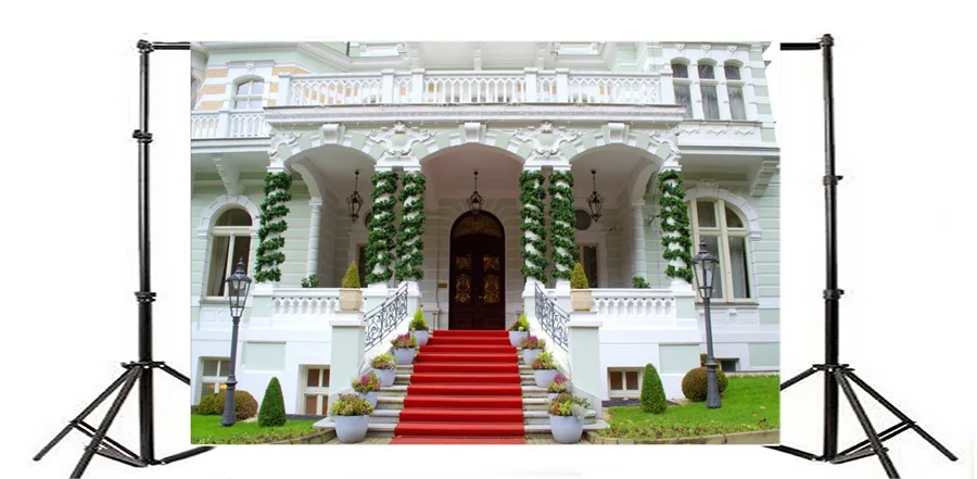 Laeacco Villa Arch Door Red Carpet Stairs Scene Photography Backdrops Vinyl Backdrop Custom Backgrounds Props For Photo Studio Laeacco Villa Arch Door Red Carpet Stairs Scene Photography Backdrops Vinyl Backdrop Custom Backgrounds Props For Photo Studio
