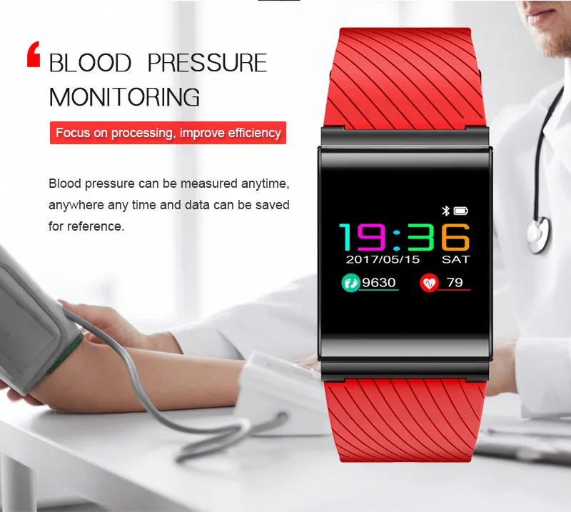 

Bluetooth Smart Watch Ios Android Waterproof Smart Bracelet Blood Pressure Measurement Heart Rate Tracker Watches Women Men