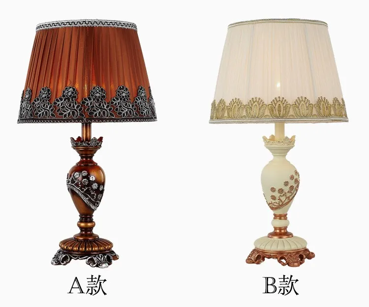 Высокого уровня европейском стиле настольная лампа гостиная настольная лампа спальня элегантную атмосферу нежного кружева ткани свет стол