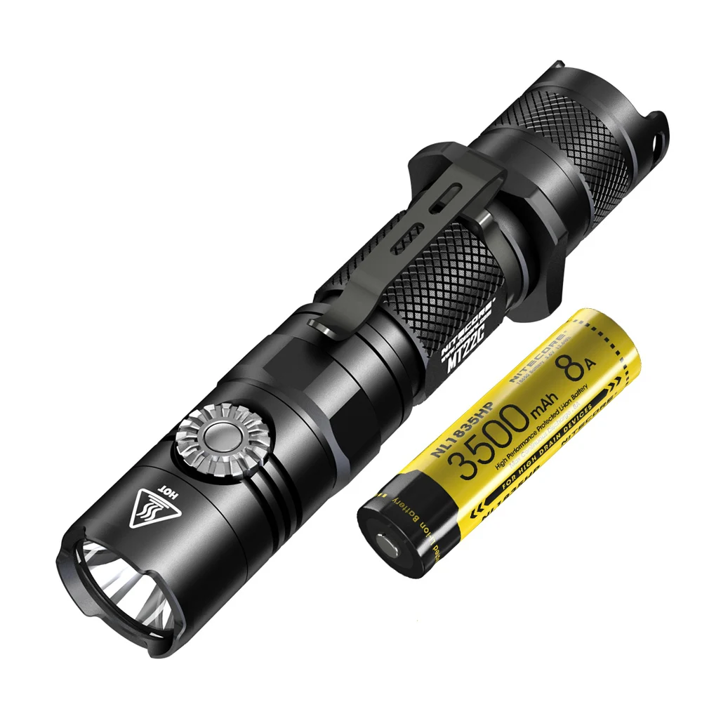 NITECORE MT22C поворотный переключатель фонарик CREE XP-L HD V6 max 1000 люмен луч бросок 185 М Спорт на открытом воздухе тактический фонарь