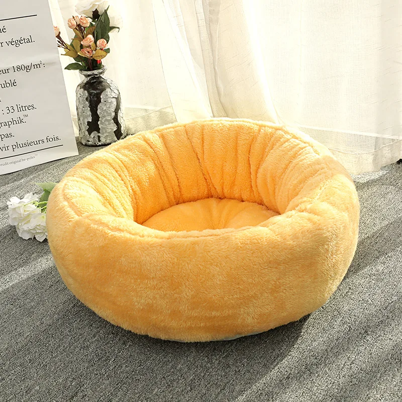  New Soft Warm Cat Bed Comfortable Round Kennel For Pet Puppy Top Quality Cat Sleeping Warm Nest Mat