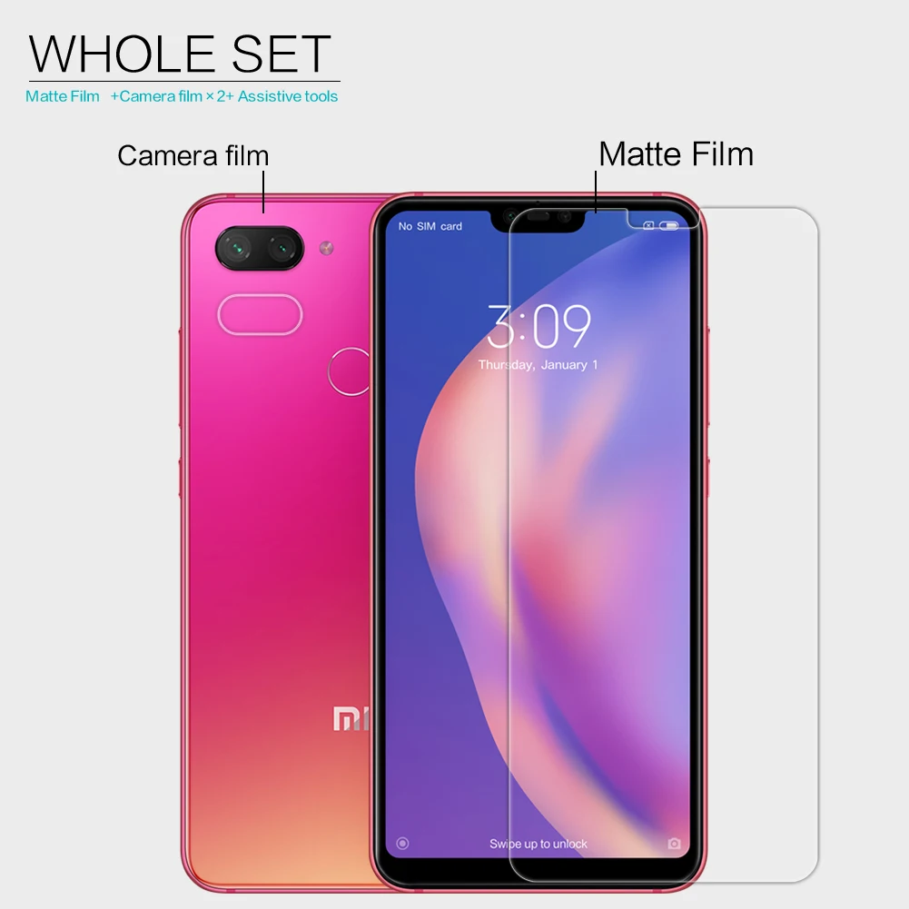 Антибликовая Защитная пленка для Xiaomi mi 8 lite матовая с защитой от отпечатков